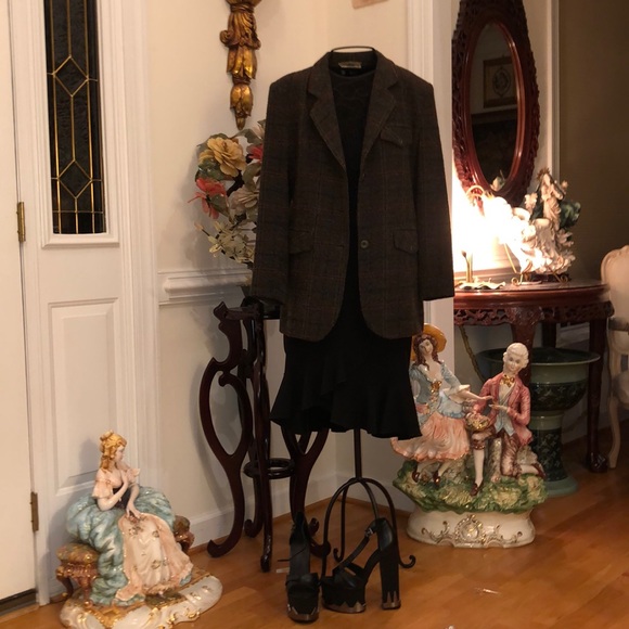 GOOD CONDITION STRUCTURED WOOL KNIT BLAZER - Picture 2 of 5